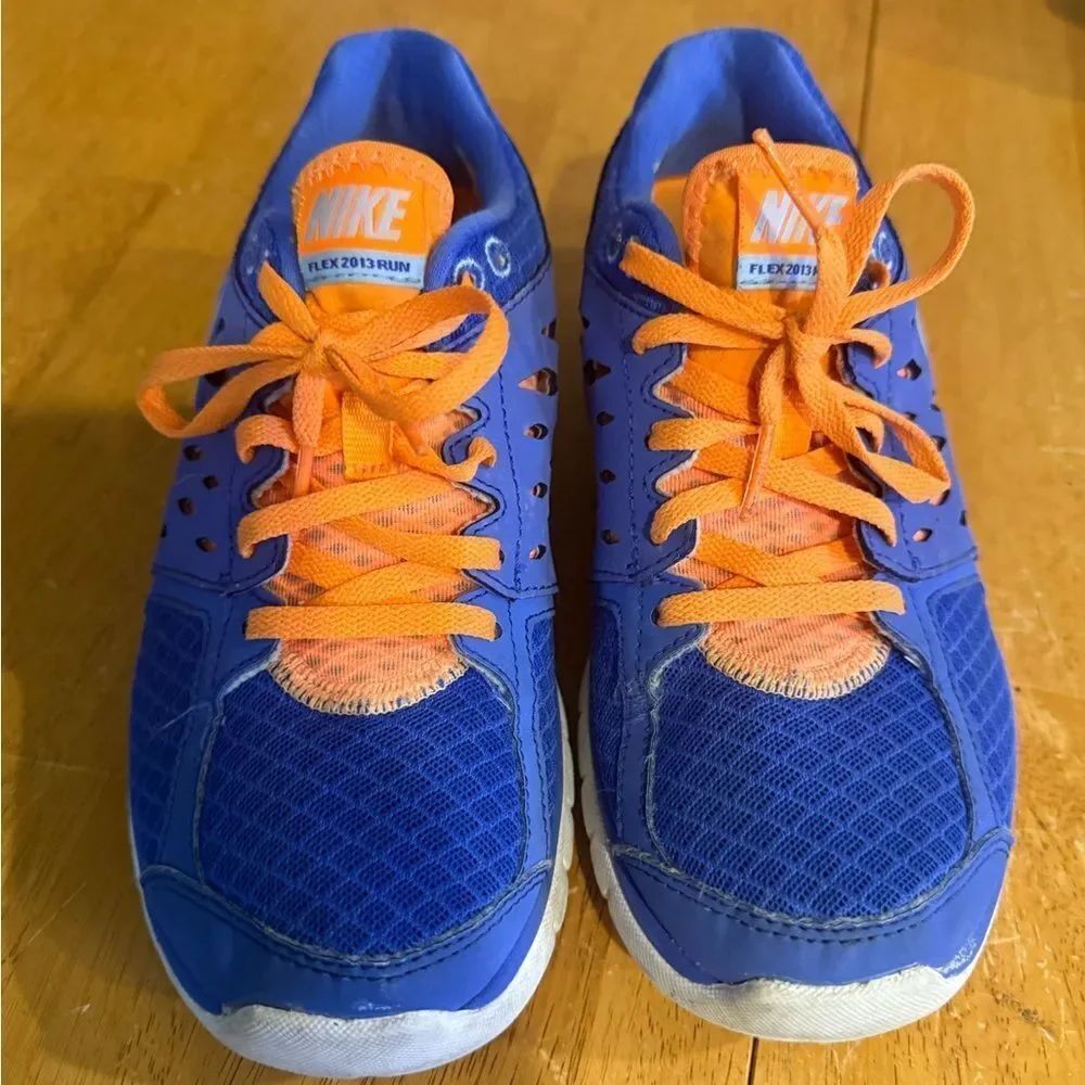 Nike Flex Blue and Orange Sneakers